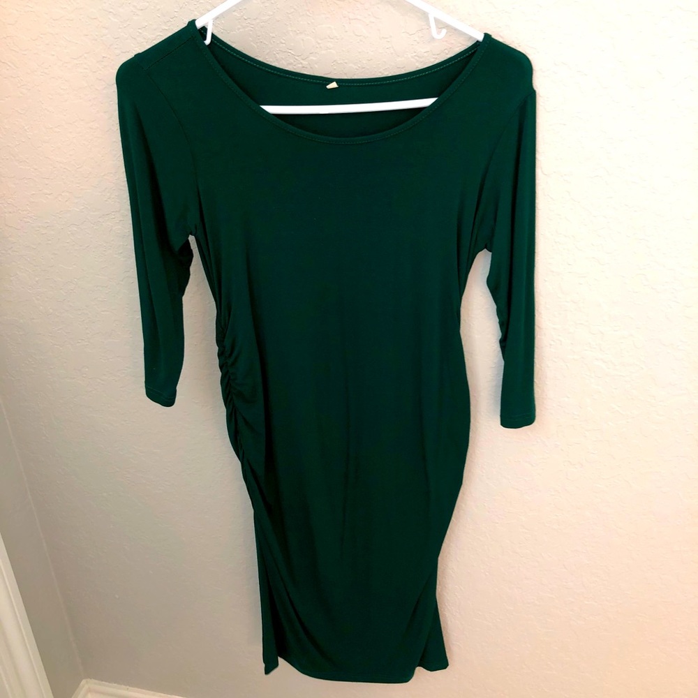 Emerald green maternity dress